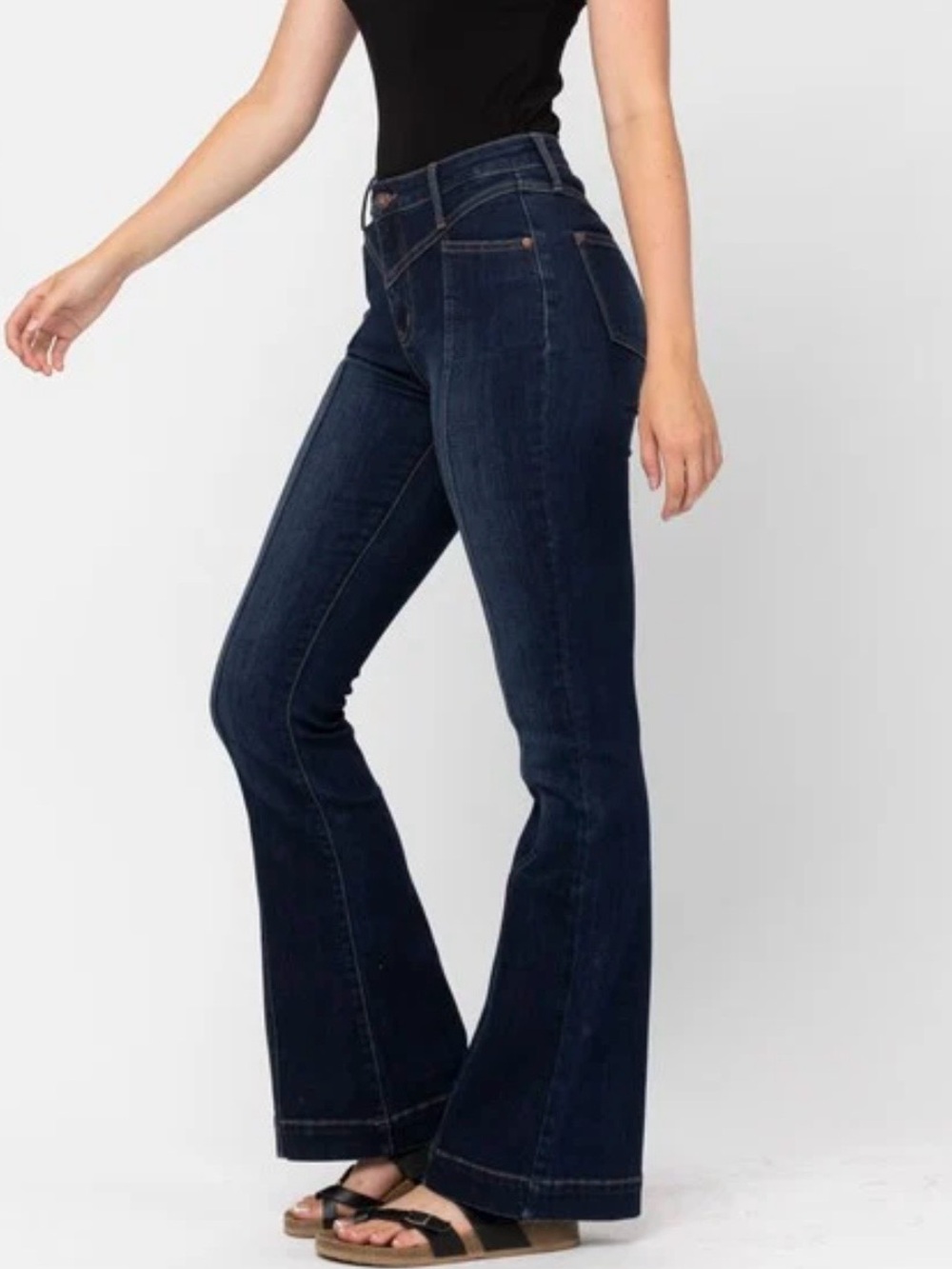 Judy Blue Dark Indigo High-Rise Flare Jeans